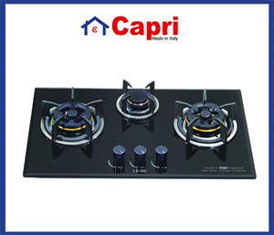 BẾP GAS ÂM KÍNH 3 LÒ CAPRI CR-309KT (BLACK)