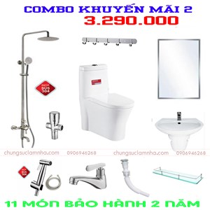 Bộ combo Thiết bị vệ sinh 11 món