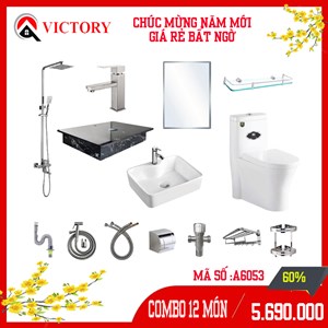 Combo thiết bị vệ sinh 12 món 6053